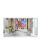 Painting Colorful Street Buildings Multicolored Street Buildings 150x100