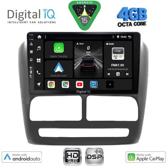 Digital IQ Car Audio System for Fiat Doblo 2010-2015 Bluetooth USB WiFi GPS Apple CarPlay Android Auto with 9" Touch Screen