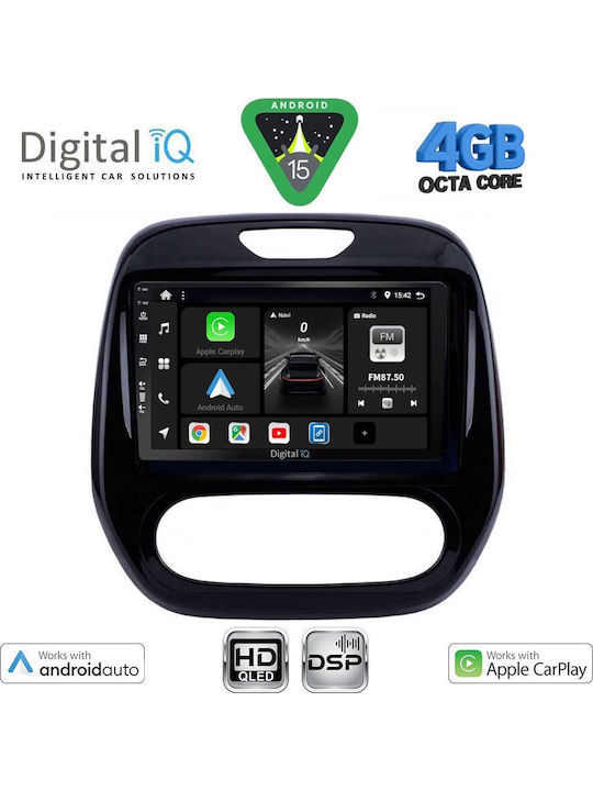 Digital IQ Car Audio System for Renault Captur 2013-2019 (Bluetooth/USB/WiFi/GPS/Apple CarPlay/Android Auto) with 9" Touch Screen