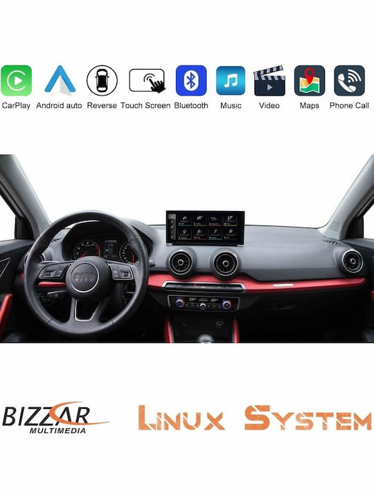 Bizzar Ηχοσύστημα Αυτοκινήτου για Audi Q2 2016-2023 (Bluetooth/USB/AUX/WiFi/GPS/Apple-Carplay/Android-Auto)