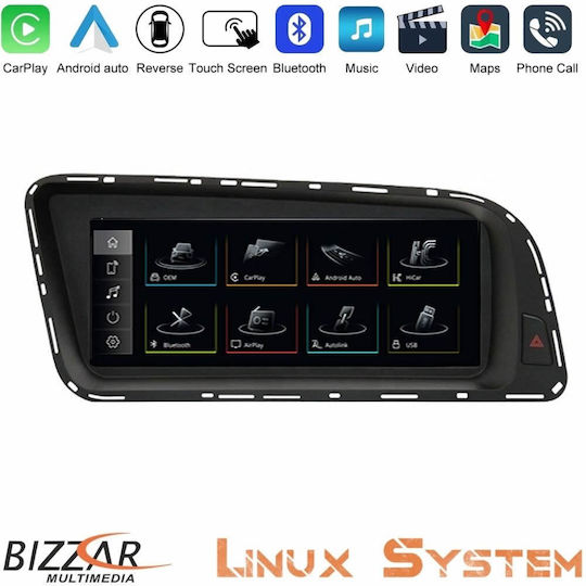 Bizzar Автомобилна Аудио Система за Audi Q5 2008-2015 Bluetooth USB AUX Вграден Wi-Fi GPS Apple CarPlay Android Auto