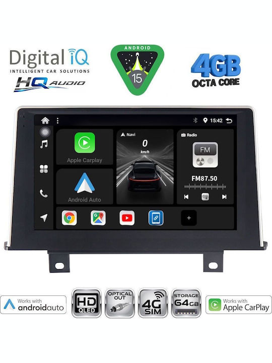 Digital IQ Car Audio System for BMW Series 1 2011-2016 (Bluetooth/USB/WiFi/GPS/Apple CarPlay/Android Auto) with 9" Touch Screen