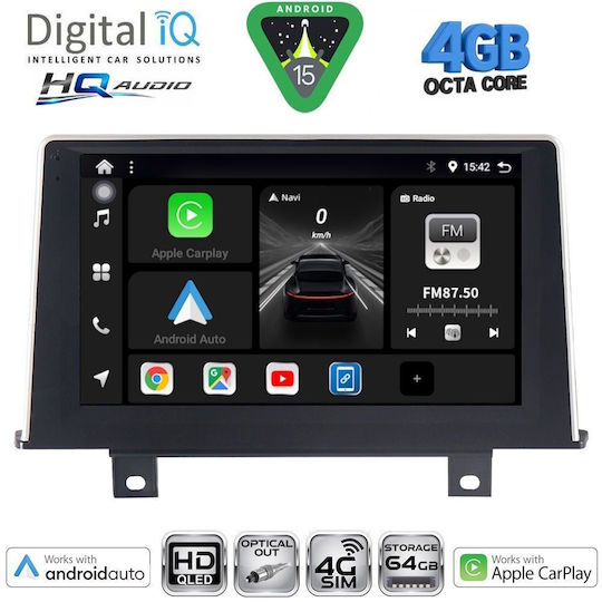 Digital IQ Ηχοσύστημα Αυτοκινήτου για BMW Σειρά 1 2011-2016 (Bluetooth/USB/WiFi/GPS/Apple-Carplay/Android-Auto) με Οθόνη Αφής 9"