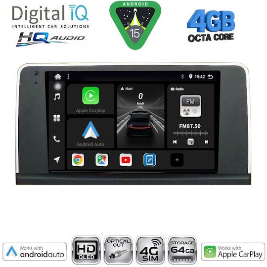 Digital IQ Car Audio System for BMW Series 3 2012-2018 Bluetooth USB WiFi GPS Apple CarPlay Android Auto with 9" Touch Screen
