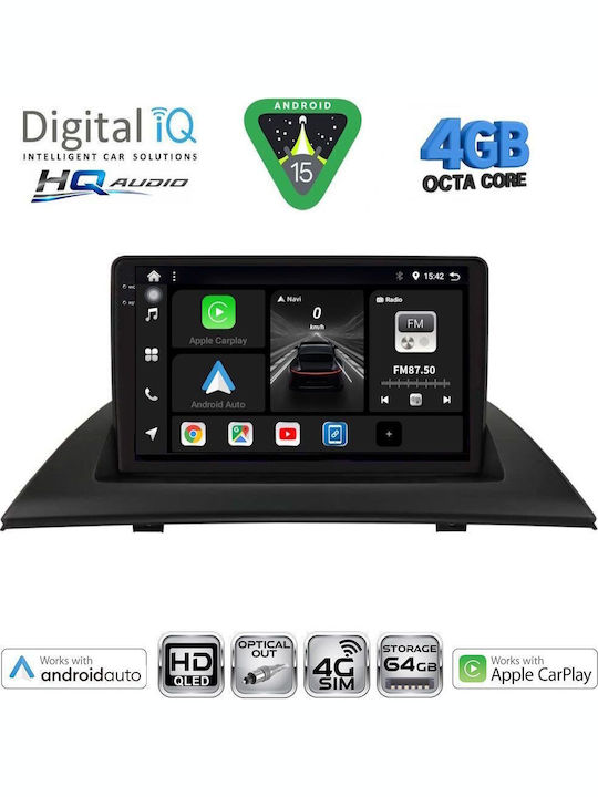 Digital IQ Car Audio System for BMW X3 (E83) 2003-2010 (Bluetooth/USB/WiFi/GPS/Apple CarPlay/Android Auto) with 9" Touch Screen