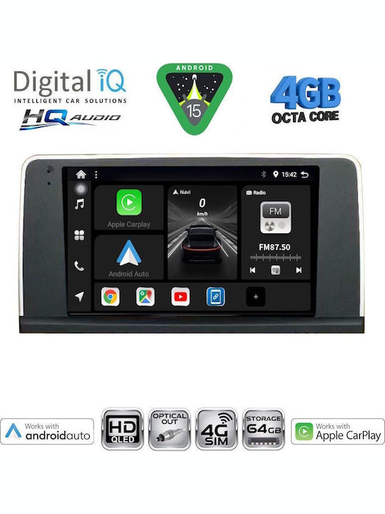 Digital IQ Car Audio System for BMW X5 (E70) / X6 (E71) 2009-2013 (Bluetooth/USB/WiFi/GPS/Apple CarPlay/Android Auto) with 9" Touch Screen