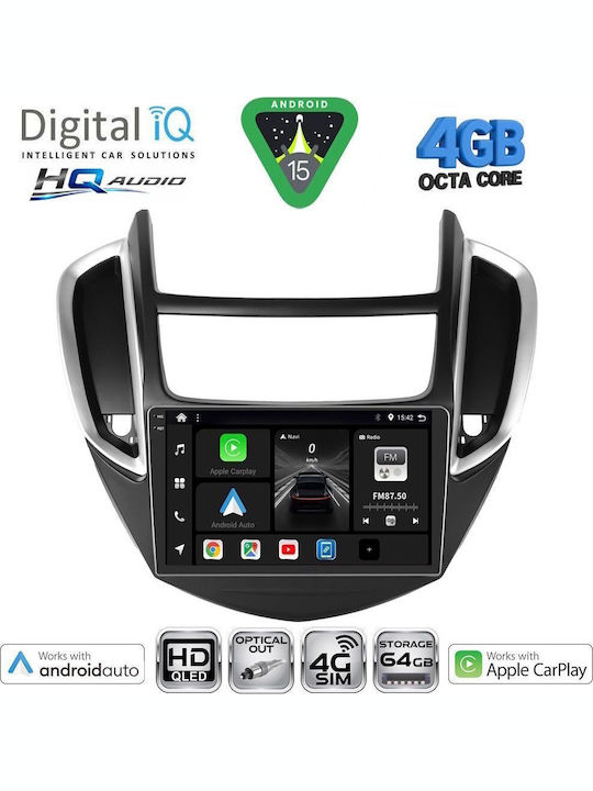 Digital IQ Car Audio System for Chevrolet Trax 2014-2022 Bluetooth USB WiFi GPS Apple CarPlay Android Auto with 9" Touch Screen