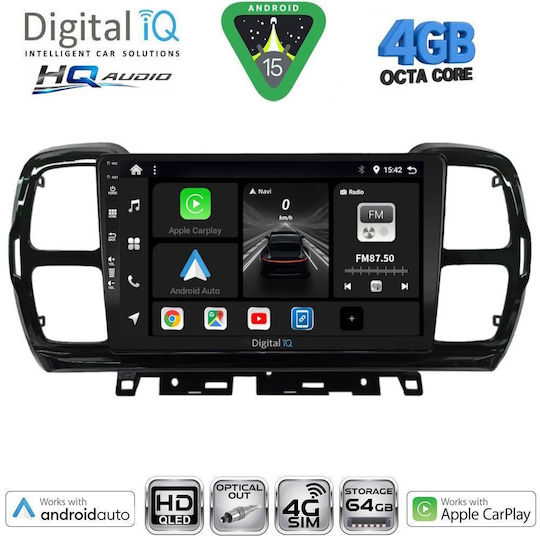 Digital IQ Ηχοσύστημα Αυτοκινήτου για Citroen C5 Aircross 2017-2021 (Bluetooth/USB/WiFi/GPS/Apple-Carplay/Android-Auto) με Οθόνη Αφής 9"