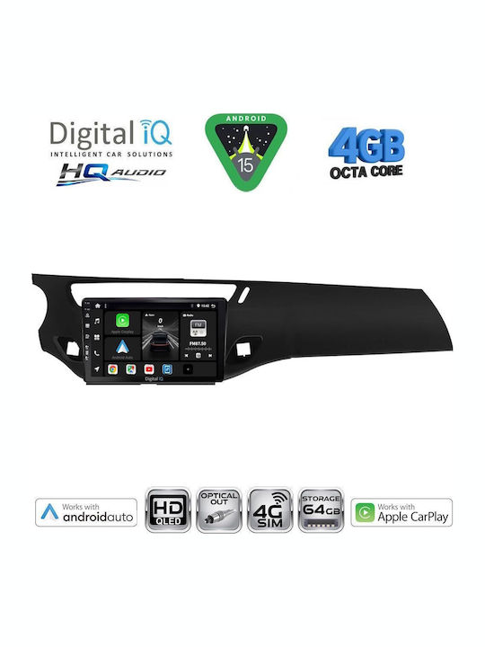 Digital IQ Car Audio System for Citroen C3 / DS3 2009-2016 Bluetooth USB WiFi GPS Apple CarPlay Android Auto with 9" Touch Screen