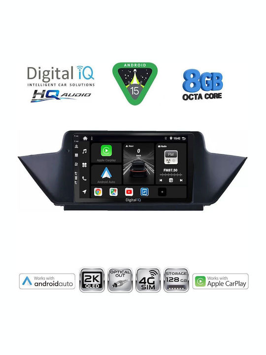 Digital IQ Car Audio System for BMW X1 (E84) 2009-2015 (Bluetooth/USB/WiFi/GPS/Apple CarPlay/Android Auto) with 10" Touch Screen
