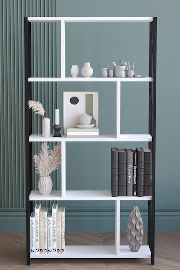 Bücherregal Weiß 143x26x78cm