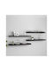 Black Wall Shelves (4 Pieces) 60x15x15cm