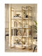 Bücherregal Gold 87,5x30x175cm