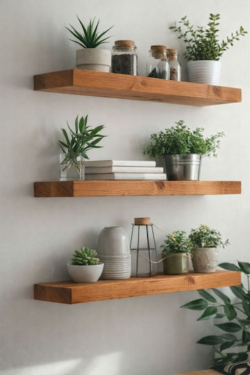 Wall Shelves (3 Pieces) 70x14x14 cm