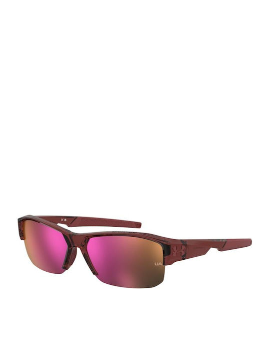 Under Armour Fanatical Male Sunglasses With Red Frame And Red Lens