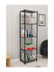 Bücherregal Schwarz 40x22x151cm