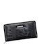 Kleines Leder Damenbrieftasche Silber