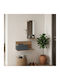 Miranda Έπιπλο Εισόδου με Καθρέπτη Oak-ανθρακί 60x30x89.5εκ.