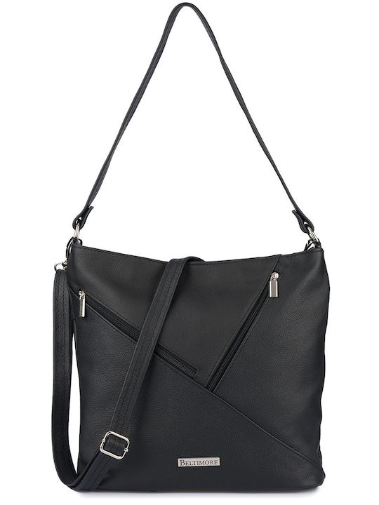 Leder Damen Berufstasche Schwarz