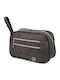 Cosmetic Gray Nubuck Travel Pouch Elegant Unisex Beltimore R25
