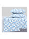 Astron Italy Chiara Σετ Σεντόνια Μονά με Λάστιχο 100x200+30εκ. Chiara Blue (3τμχ)
