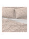 Astron Italy Emily Set Bed Sheet With 2 Pillowcases Super-Double With Rubber Hugger 175x260cm Chocolat 3 Pieces