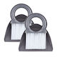 Relaxdays 2 X Set Mini Măturici Pliabile Gri Alb Gri 4.5x19x18 Cm