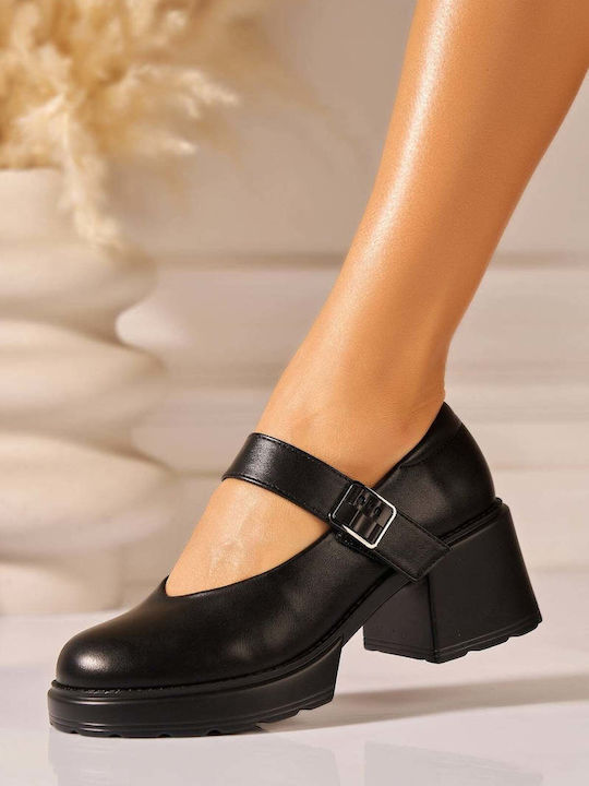 Abc Pantofi Cu Toc Negri Abc-1032