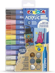 Carioca Ακρυλικοί Μαρκαδόροι Σετ 12τμχ