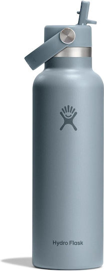 Hydro Flask Standard Flex Bottle Thermos Stainless Steel 621ml Shale Gray with Straw