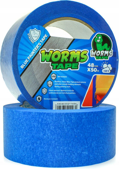 Worms Bandă Adezivă Albastră 50m x 48mm
