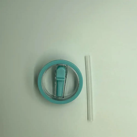 Spare Part Straw Lid Thermos Cup Tumbler Pandaboo 600 Ml Light Blue