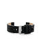 W110 Leather Watch Strap Black 22mm