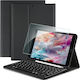Qwerty Ipad 10,2 7., 8. und 9. Generation Hülle Kunstleder Schwarz