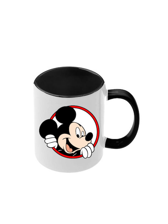 Κούπα Mickey Mouse Μαύρη Λαβή Εσωτερικό