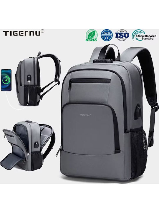 Tigernu Раница за Лаптоп 15.6" в Сив Цвят T-B91...