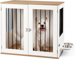 Costway Metallic Dog House White 71.5x55.5x80cm