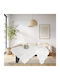 Ilis Home Checkered Linen Tablecloth with Lace Beige 85x85cm