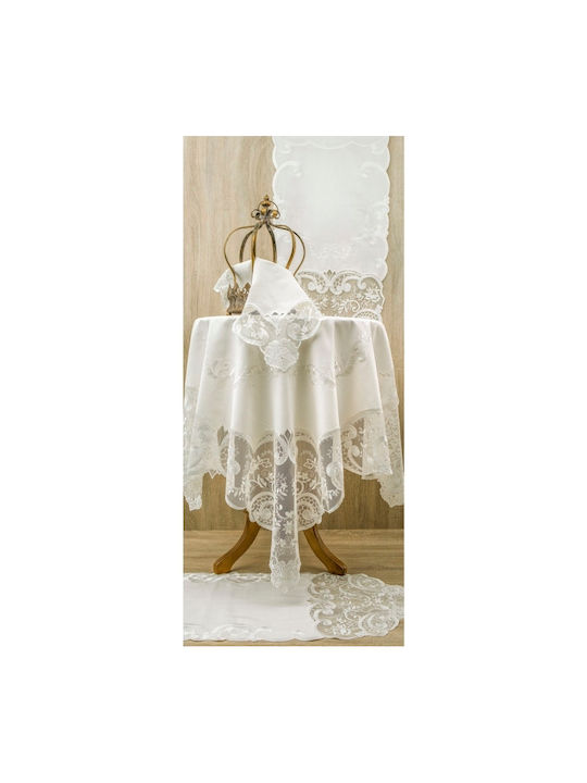 F&L F&L Ecru Tischdecke 40x119cm