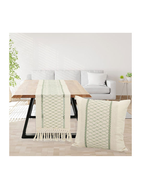 Ilis Home Ilis Home Linen Runner Beige/Mint 33x170cm