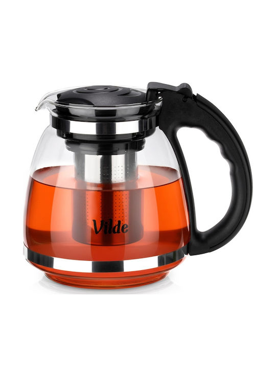 Vilde Τσαγιέρα με Φίλτρο Γυάλινη Διάφανη 1500ml