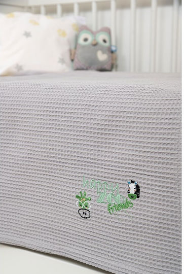 Biokarpet Naf Naf Little Zoo 301 White Baby Waffle Blanket