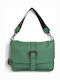 Leather Women's Shoulder Bag Green