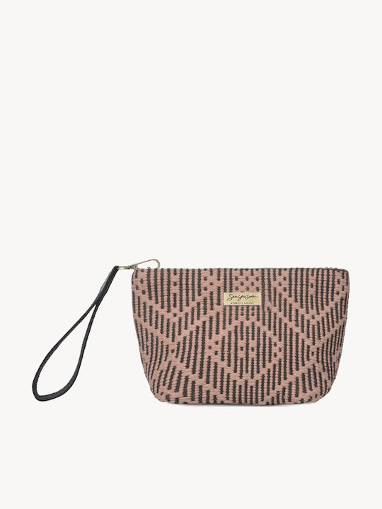 Fabric Women's Handbag Brown
