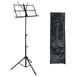 Stand Muzical Pliabil Cleme Suport Geantă Transport 50 X 30 X 150 Cm Oțel Negru Stand Muzical Pliabil Cleme Suport Geantă Transport 50 X 30 X 150 Cm Oțel Negru