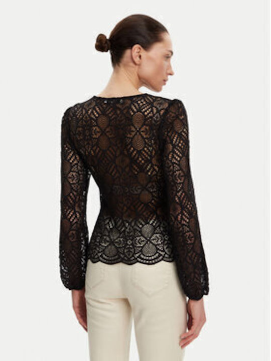 Women's Long Sleeve Blouse Black