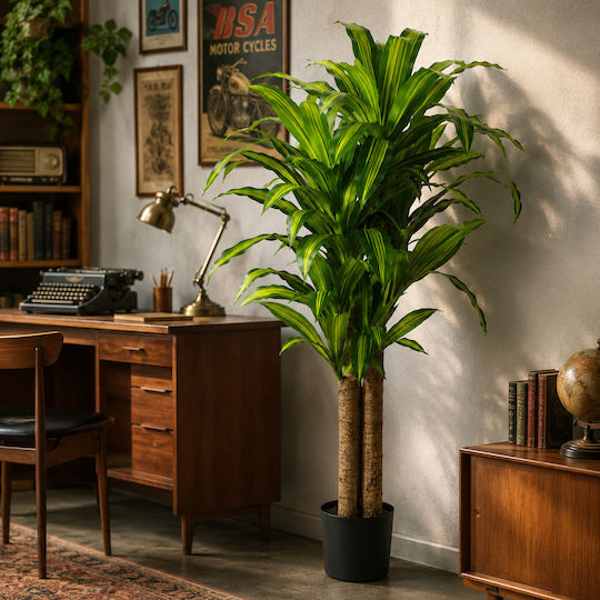 Künstliche Dekorative Topfpflanze Tropical Schwarze Topf 190cm Innenraum
