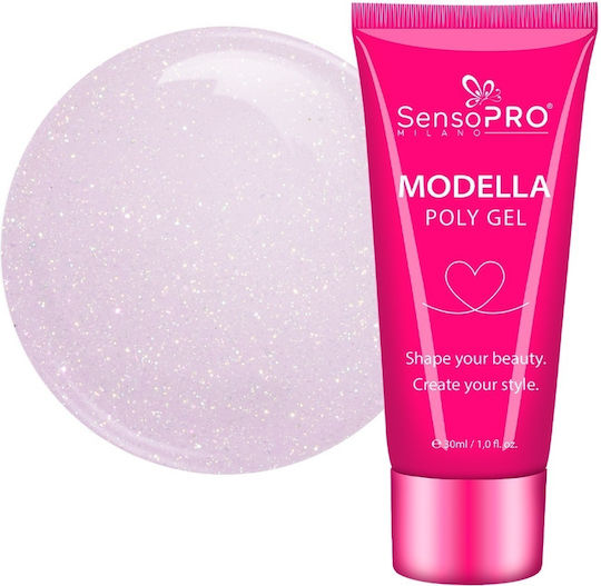 Полигел Modella Sensopro Milano Розе Уиспър 30мл