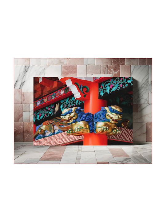Painting Colorful Architectural Detail Multicolored Architectural Detail 120x80