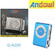Andowl MP3 Player 16GB Blue 28050